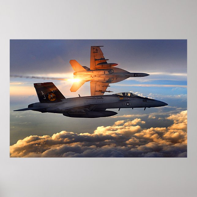Pôster F-18 Sunset (Frente)