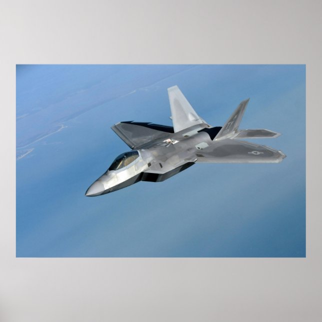 Pôster F-22 Aeronaves Raptores (Frente)