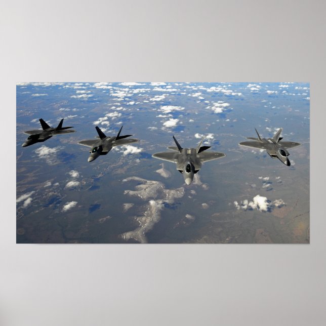Poster F-22 Aeronaves Raptores (Frente)