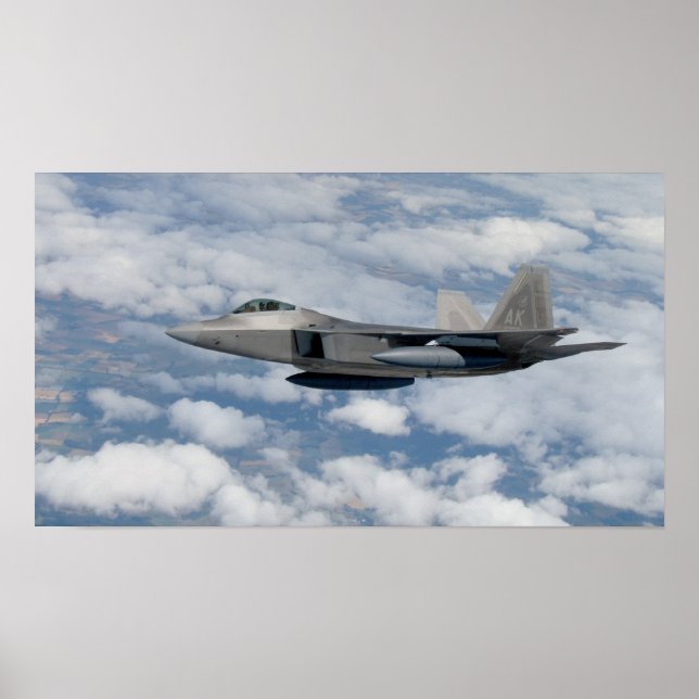 Poster F-22 Aeronaves Raptores (Frente)