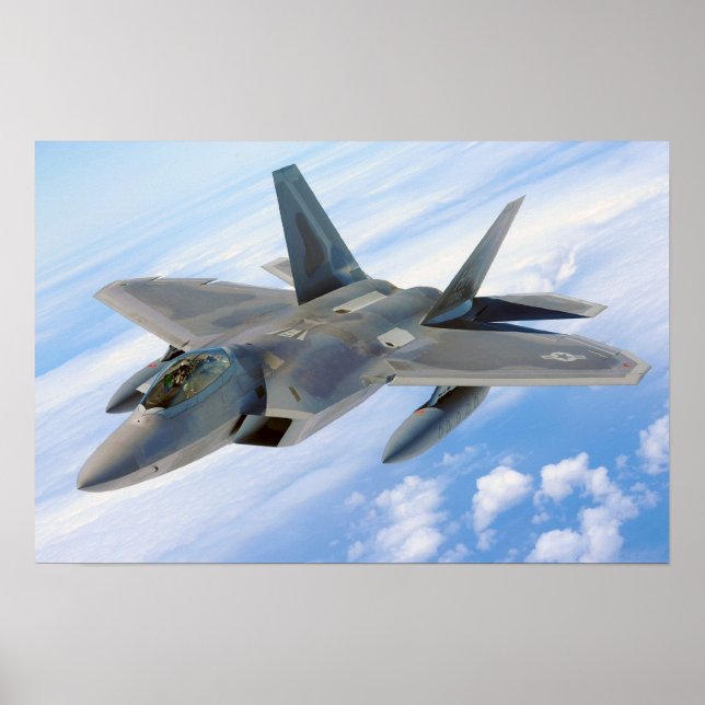 Poster F-22 Aeronaves Raptores (Frente)