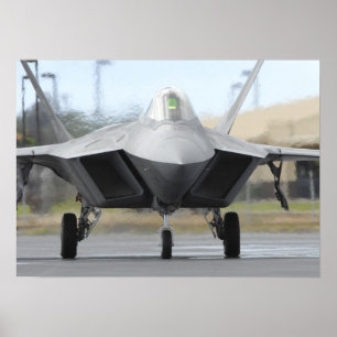 Poster F-22 Aeronaves Raptores