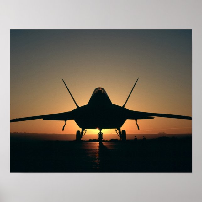 Poster F-22 Aeronaves Raptores (Frente)