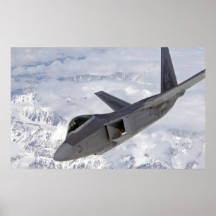 Poster F-22 Aeronaves Raptores