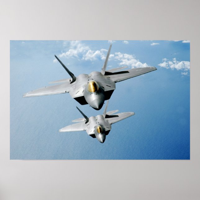 Poster F-22 Aeronaves Raptores (Frente)