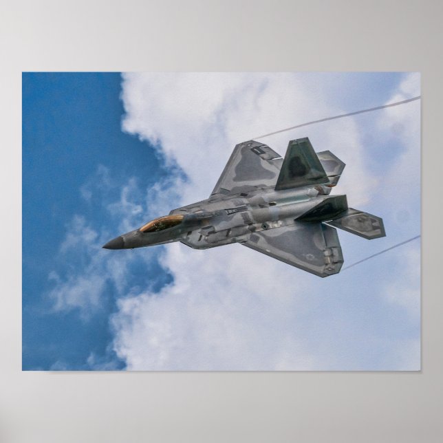 Poster F-22 Jato de Combatente do Raptor (Frente)