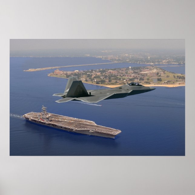 Poster F-22 Raptor Voado (Frente)