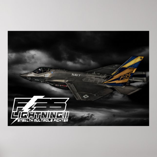 Pôster F-35 Relâmpago II (Frente)
