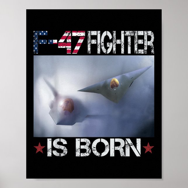 Poster F 47 Fighter Jet F47 Gen Fighter F-47 Us Air F (Frente)