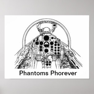 Poster F-4 Cockpit frontal