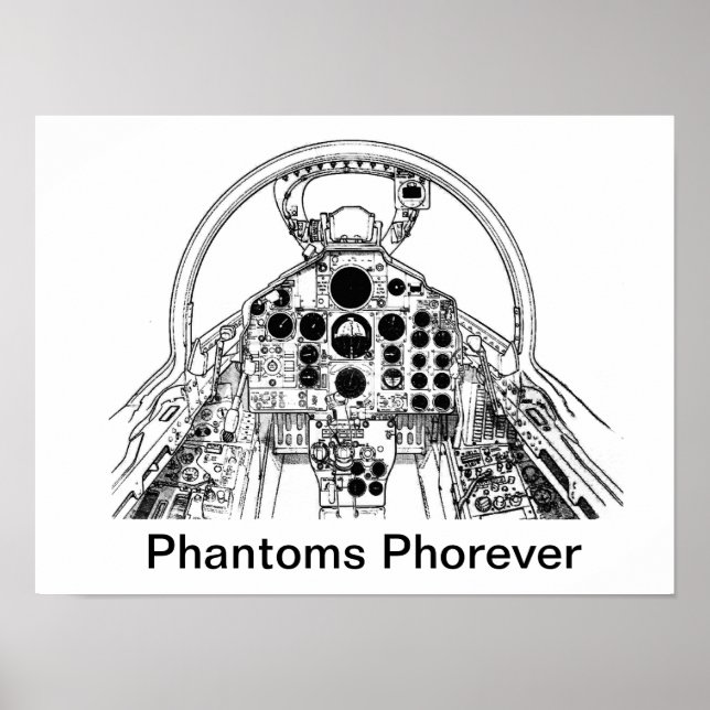 Poster F-4 Cockpit frontal (Frente)
