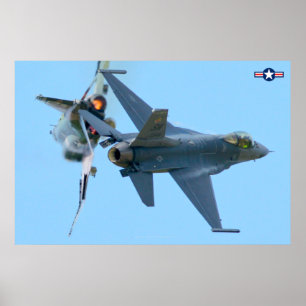 Poster F-4 FANTOM e F-16 FALCÃO DE LUTA