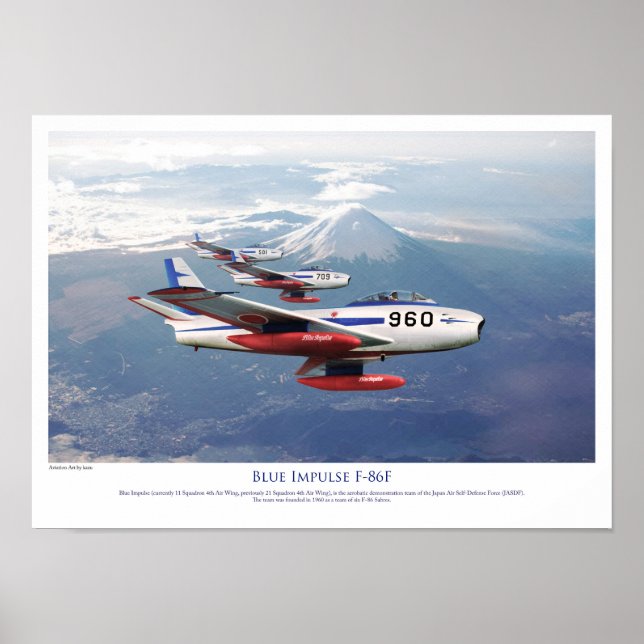Poster F-86F Blue Impulse ブルーインパルス (Frente)