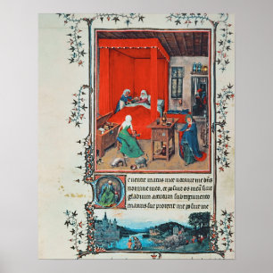 Pôster f.93v o nascimento de John The Baptist e do Baptis
