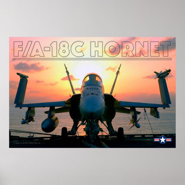 POSTER F/A-18C SUNSET HORNET (Frente)