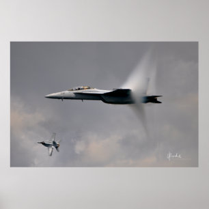 Poster F/A-18F em vôo