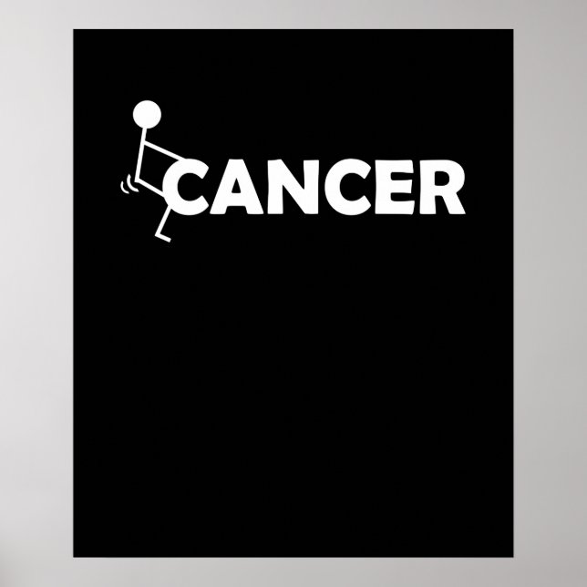 Poster F Cancer Engraçado figura Engraçado Parafuso (Frente)