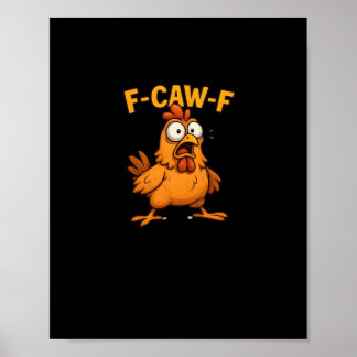Poster F Caw F Amantes de Pássaros Piada Legal Design Úni