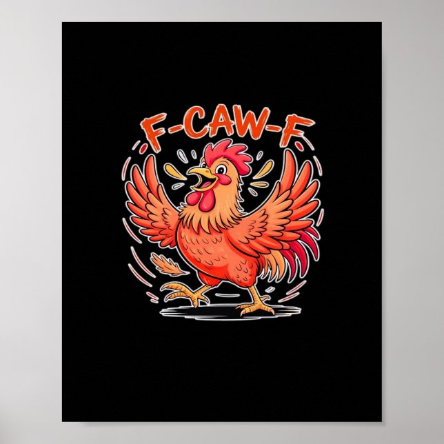 Poster F-Caw-F Attitude Classic Retro Style (Frente)