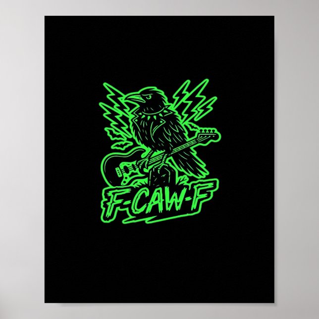 Poster F-Caw-F Chicken Classic Minimal Clean (Frente)