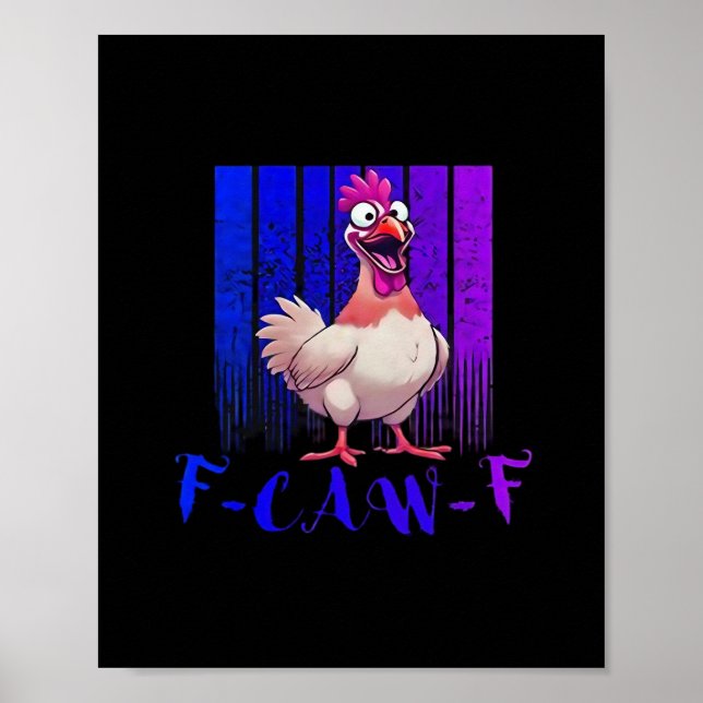 Poster F-Caw-F Chicken Classic Simple Clean (Frente)