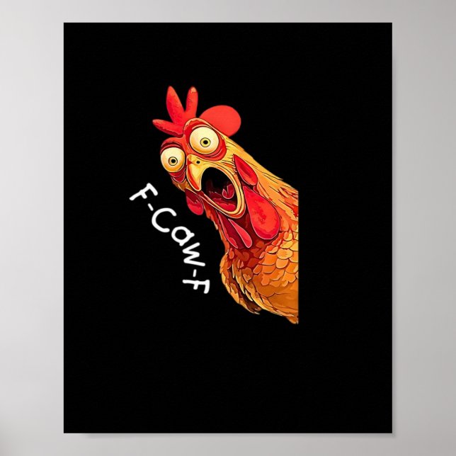 Poster F-Caw-F-Chicken Classic Vintage Graphic (Frente)