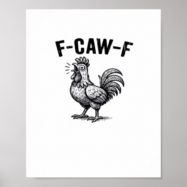 Poster F-Caw-F Chicken Creative Casual (Frente)