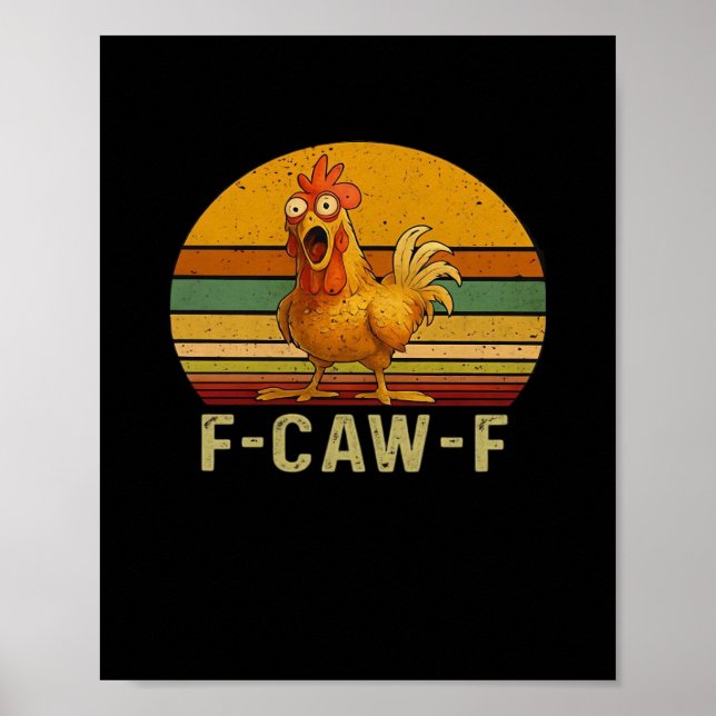Poster F-Caw-F Chicken Essential Retro Classic (Frente)
