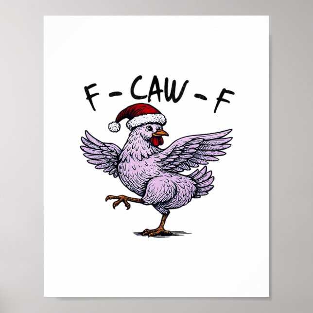 Poster F-Caw-F Chicken Retro Classic (Frente)