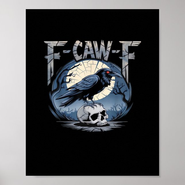 Poster F-Caw-F Corvo Corvo Clássico ao Luar (Frente)