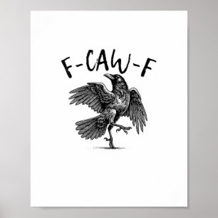 Poster F-Caw-F Corvo Engraçado Corvo Temporada Assustador