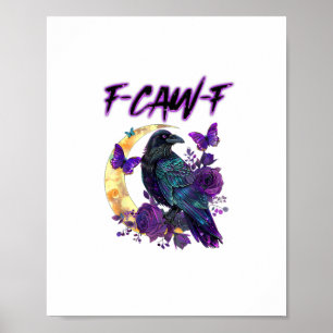 Poster F-Caw-F Corvo Engraçado Corvo Temporada Assustador