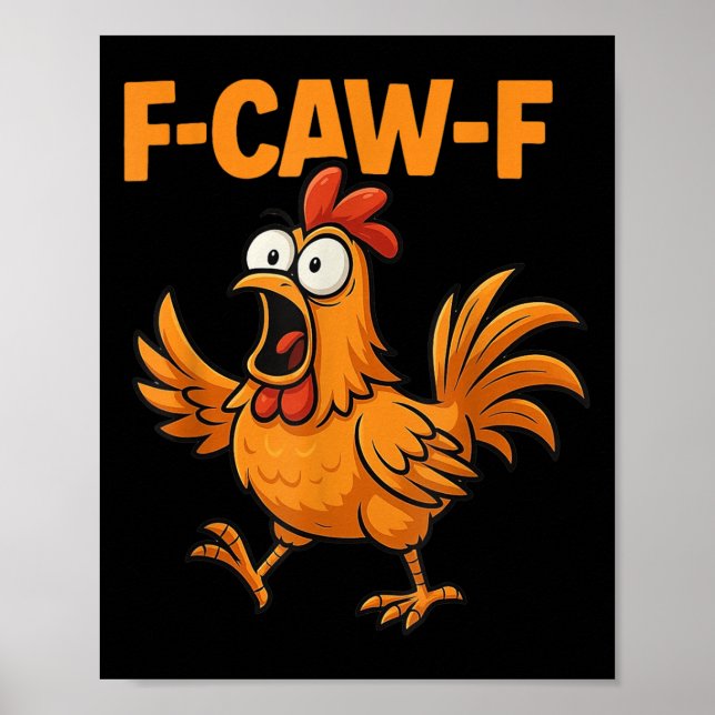 Poster F-caw-f Crow Funny Fcawf Black Bird Meme G (Frente)