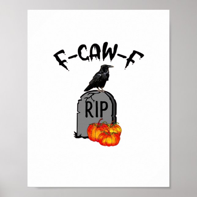 Poster F Caw F Crow Retro Cool (Frente)