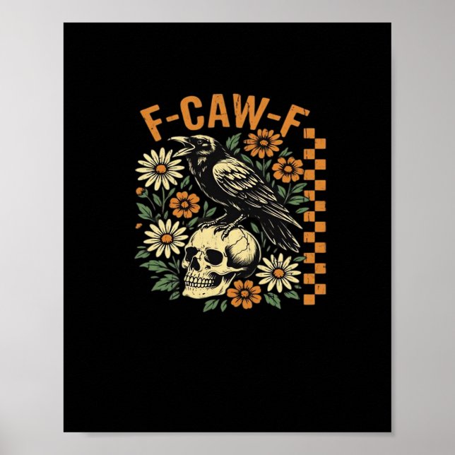 Poster F-Caw-F Crow Vintage Graphic (Frente)