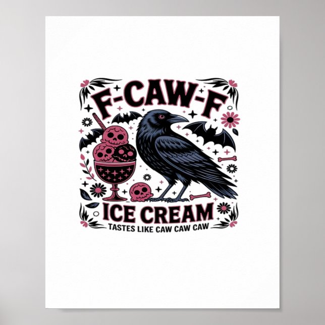 Poster F Caw F Engraçado Moderno (Frente)