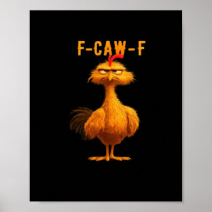 Poster F-Caw-F Frango Essencial Arte Moderna