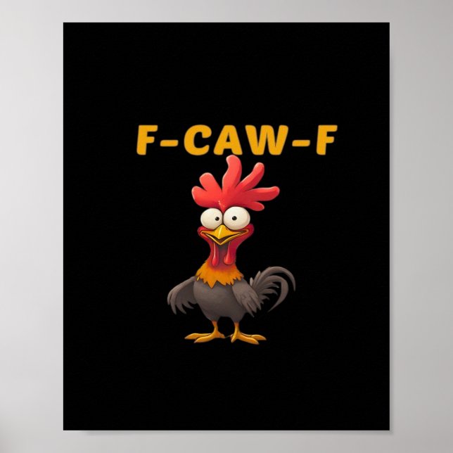 Poster F-Caw-F-Frango Essencial Clássico Estético Único (Frente)