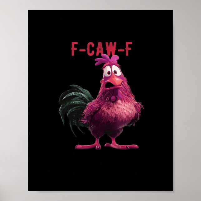 Poster F-Caw-F-Frango Estético Essencial Único (Frente)