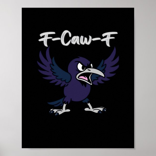 Poster F-Caw-F Gráfico Retro (Frente)