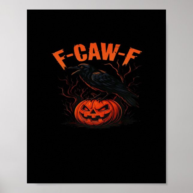 Poster F-Caw-F Halloween Moderno Casual (Frente)