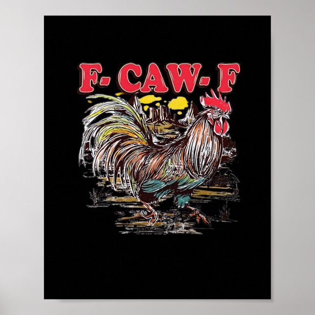 Poster F-Caw-F Hei Hei Moana Rooster Classic Funny Graphi (Frente)