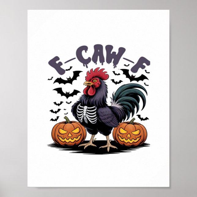 Poster F-Caw-F Humor Crow Funny Gothic (Frente)