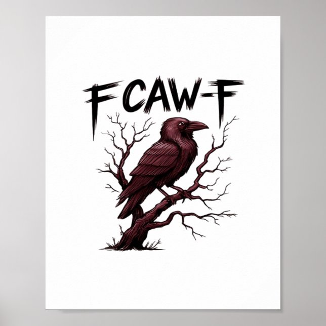 Poster F-Caw-F Raven Clássico (Frente)