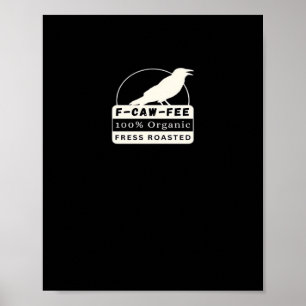 Poster F-Caw-Fee Estilo Orgânico Clássico