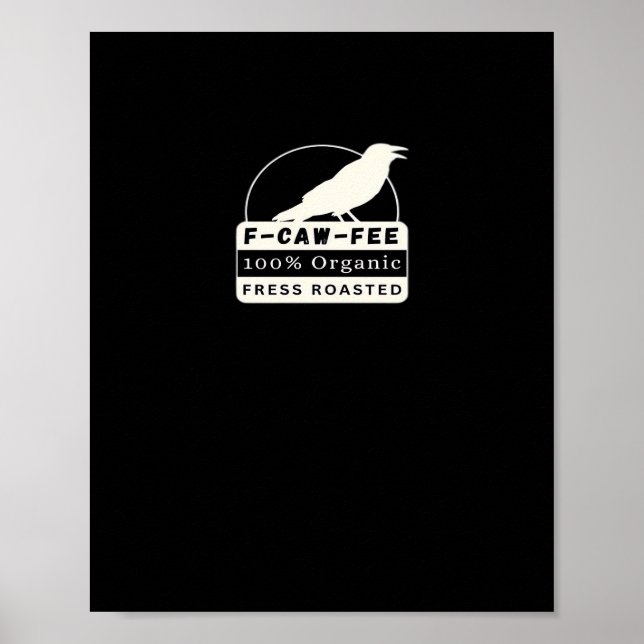 Poster F-Caw-Fee Estilo Orgânico Clássico (Frente)