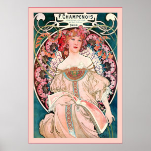 Poster F. Champenois Imprimeur-Editeur ~ Alphonse Mucha