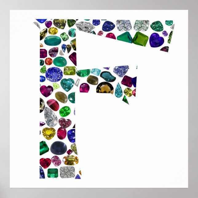 Poster F Design de Gem inicial (Frente)