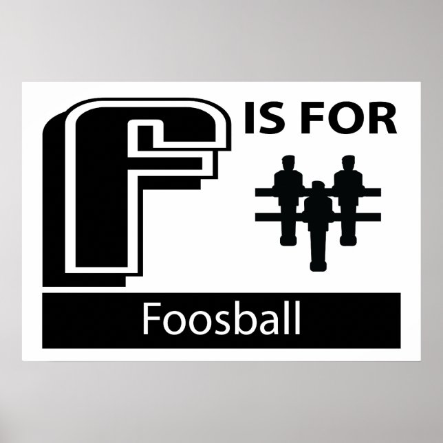 Pôster F É Para Foosball (Frente)