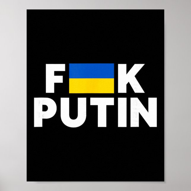 Poster F##k Putin I Stand With Ukraine  (Frente)